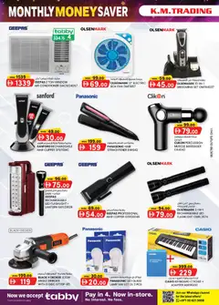 Preview of KM Trading catalogue valid from 27 Aug, 2026 | Page: 6 | Products: Angle grinder, Fan, Lamp, Conditioner