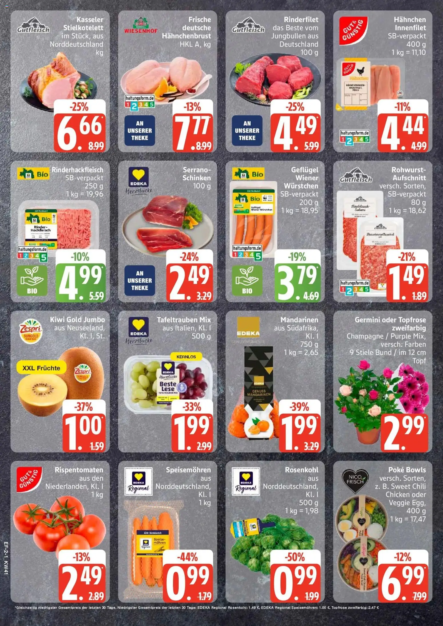Edeka Prospekt Hamburg (ab 05.10.2026) » Angebote Online | Seite: 2 | Produkte: Rinderfilet, Mandarinen, Knoblauch, Hackfleisch