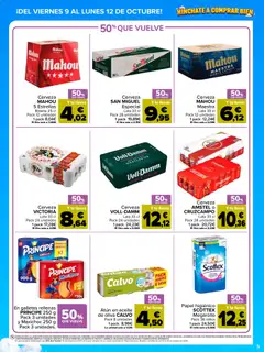 Vista previa En galletas rellenas PRINCIPE 250 g y Maxichoc 250 g, Pack 3 unidades y Pack 3 unidades. válido desde el 09/10/2026 | Página: 5 | Productos: Aceite, Chocolate, Té, Galletas