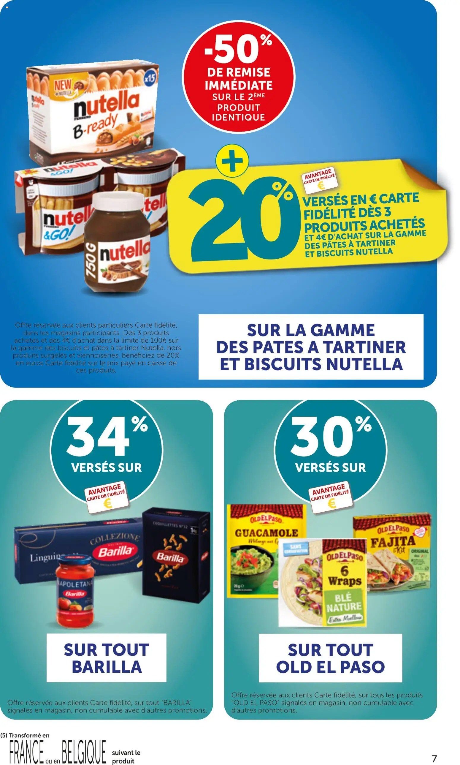 {H1} | Page: 7 | Produits: Guacamole, Coquillettes, Pâtes, Biscuits