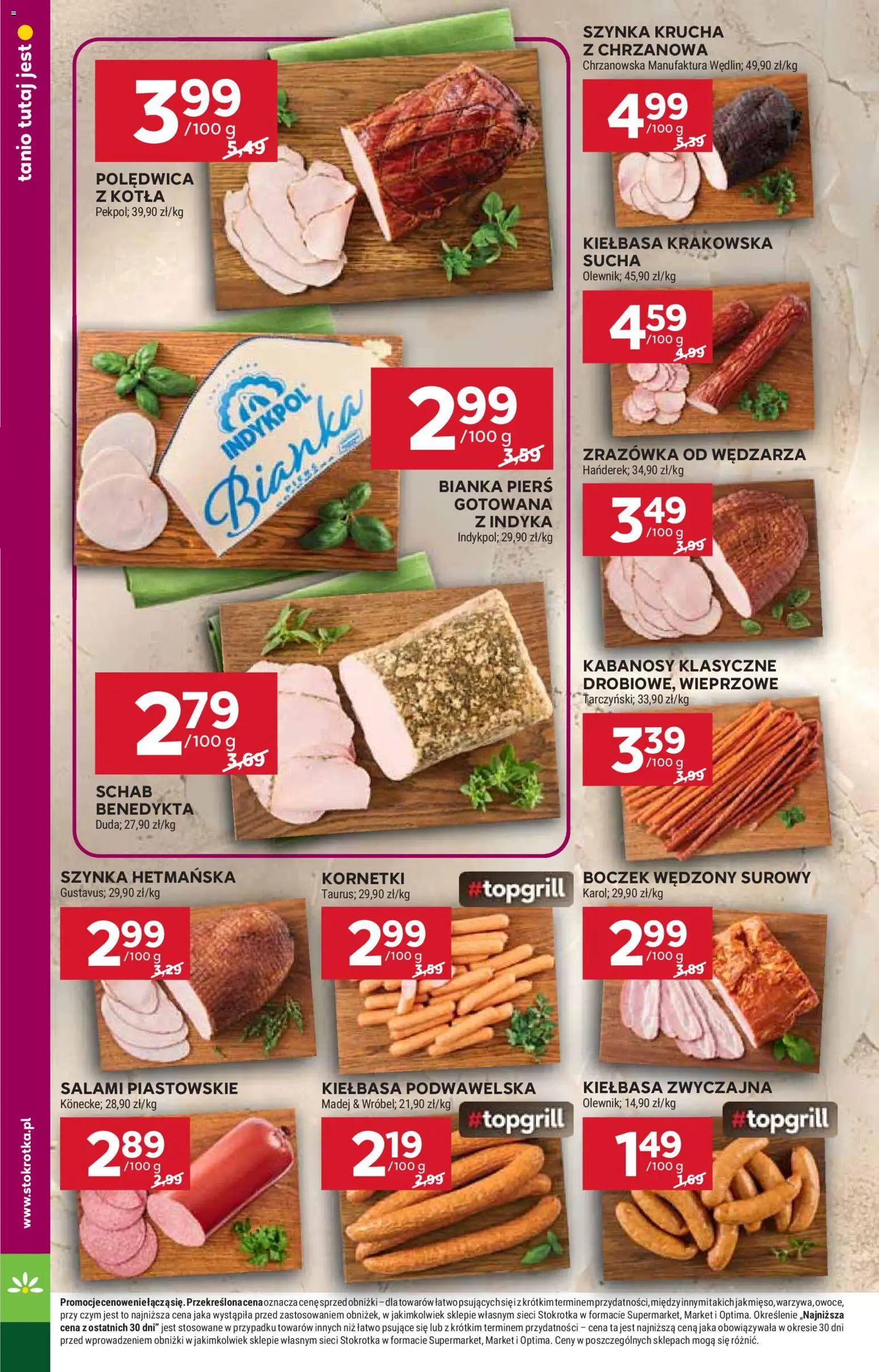 Stokrotka gazetka - Market od 28.05.2026 | Strona: 12 | Produkty: Schab, Stokrotka, Szynka, Salami