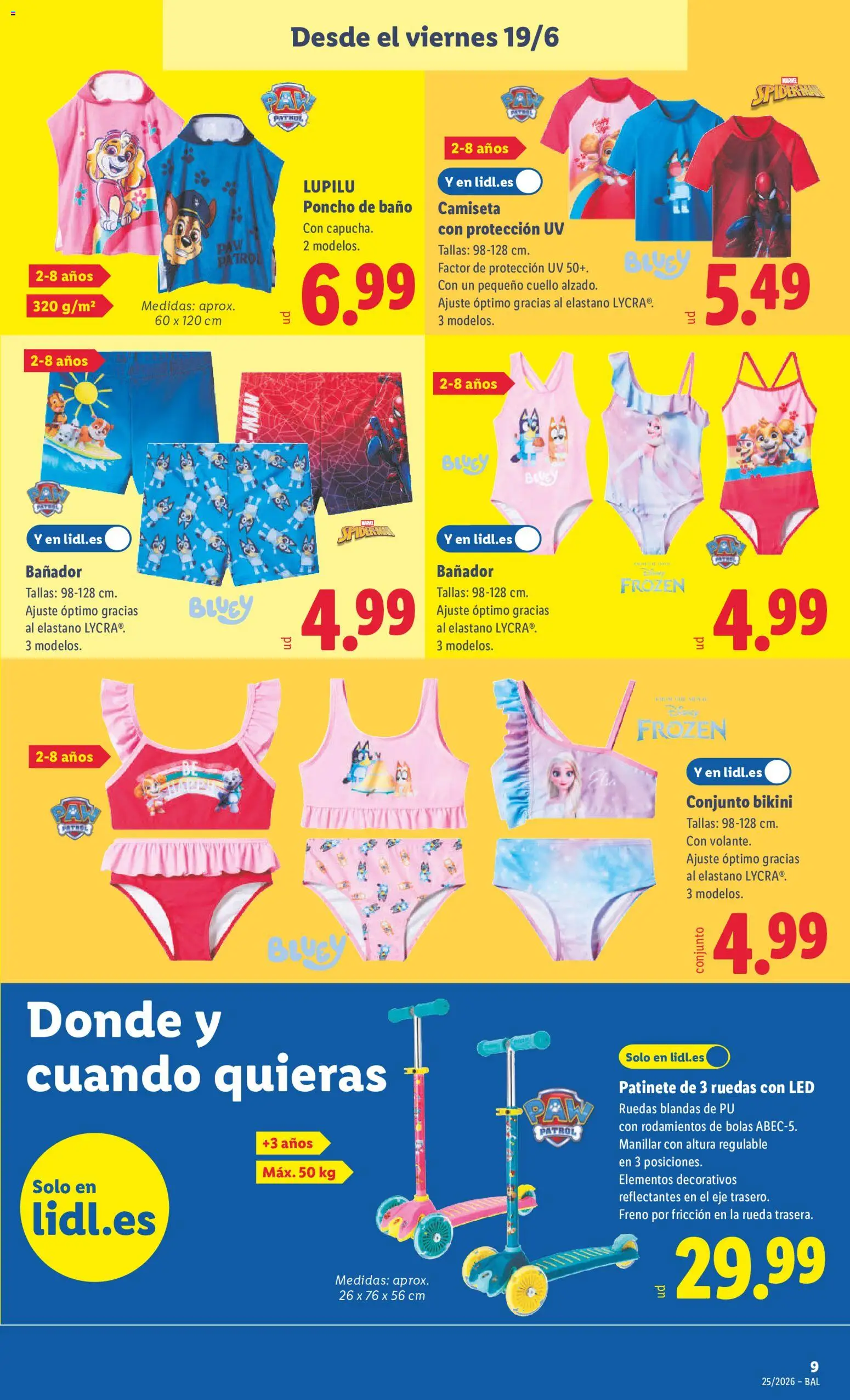 Lidl folleto de bazar Baleares │ válido desde el 15.06.2026 | Página: 25 | Productos: Patinete, Baño