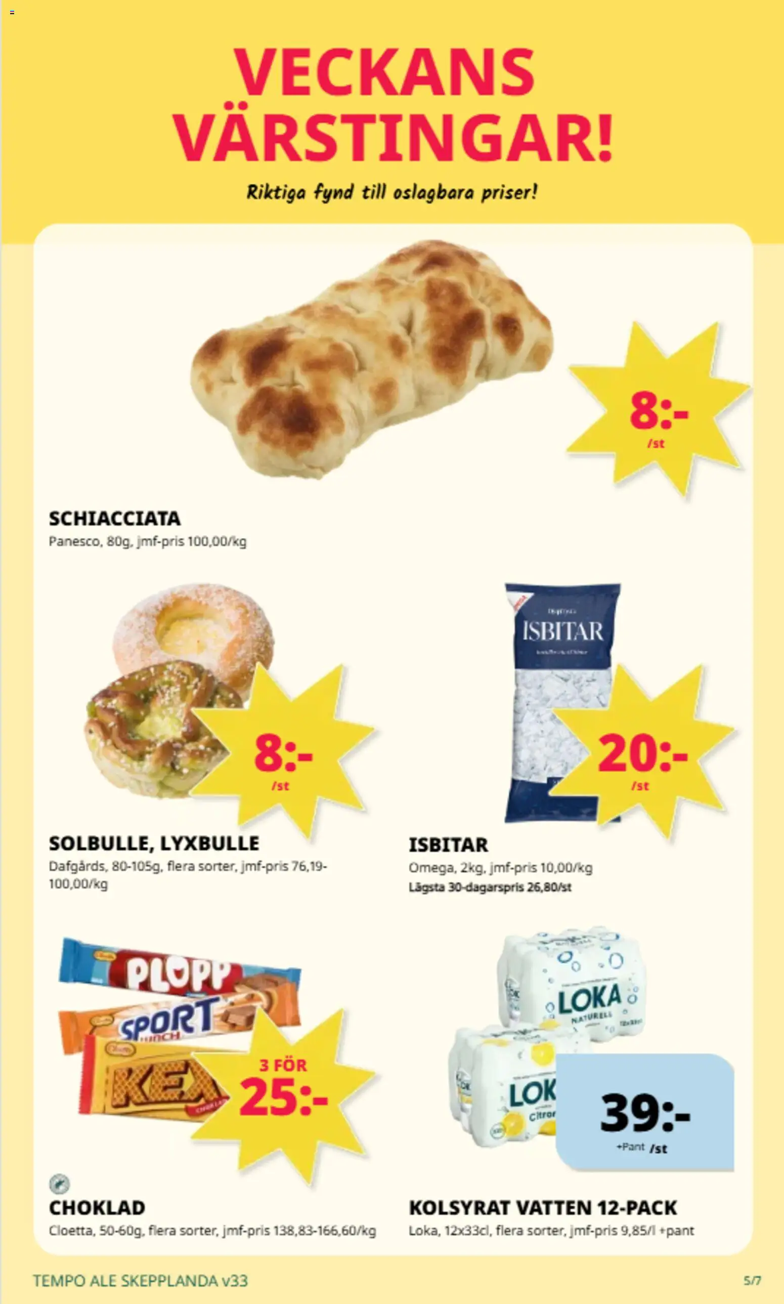 Tempo reklamblad aktuell från 10/08/2026 | Sida: 4 | Produkter: Loka, Choklad, Vatten