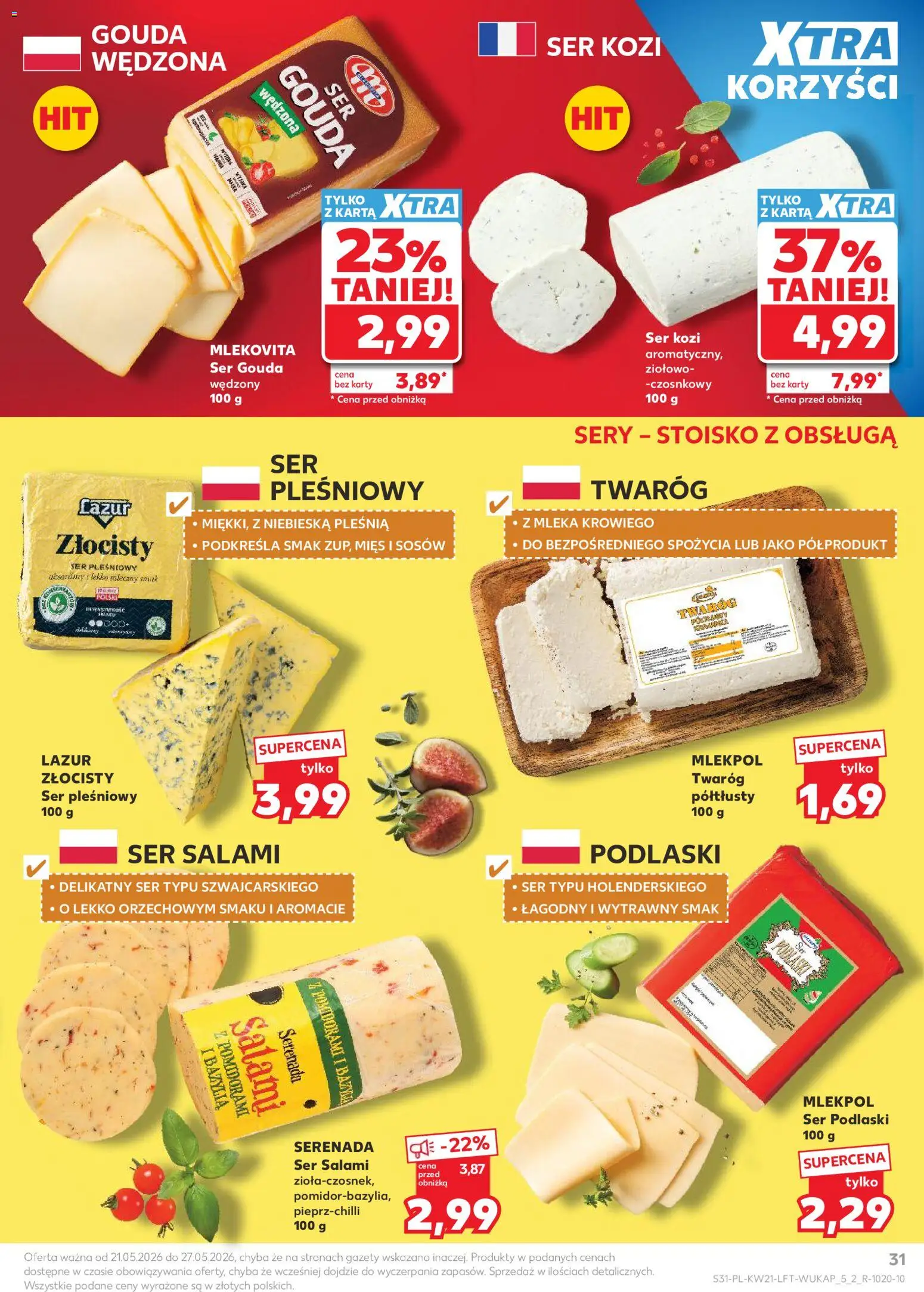 Kaufland gazetka od 21.05.2026 | Strona: 31 | Produkty: Karta, Bazylia, Sery, Ser