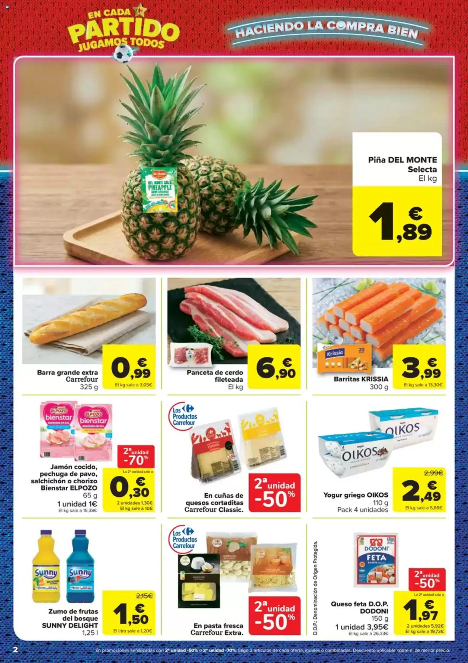 Carrefour Express folleto │ válido desde el 25/06/2026 | Página: 2 | Productos: Jamón, Cerdo, Μαγειρική εστία, Piña