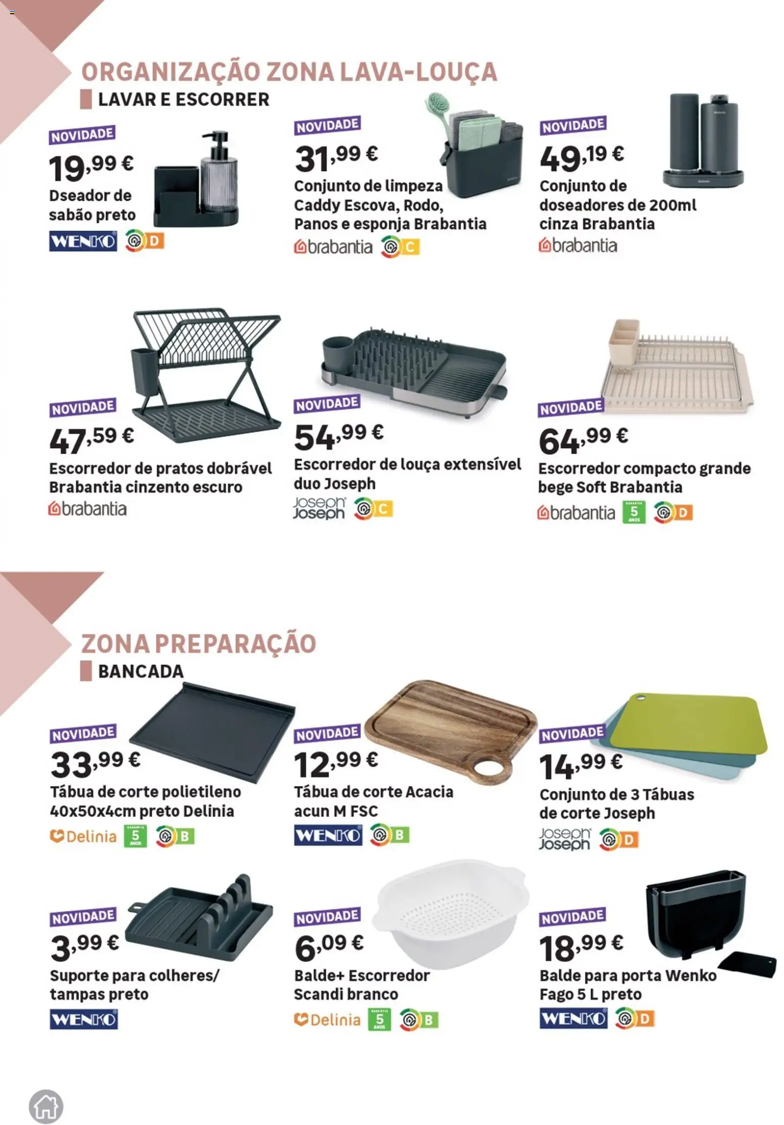 Leroy Merlin Catálogo Cozinhas │ válido de 28.05.2026 | Página: 39 | Produtos: Porta, Balde, Bancada, Sabão