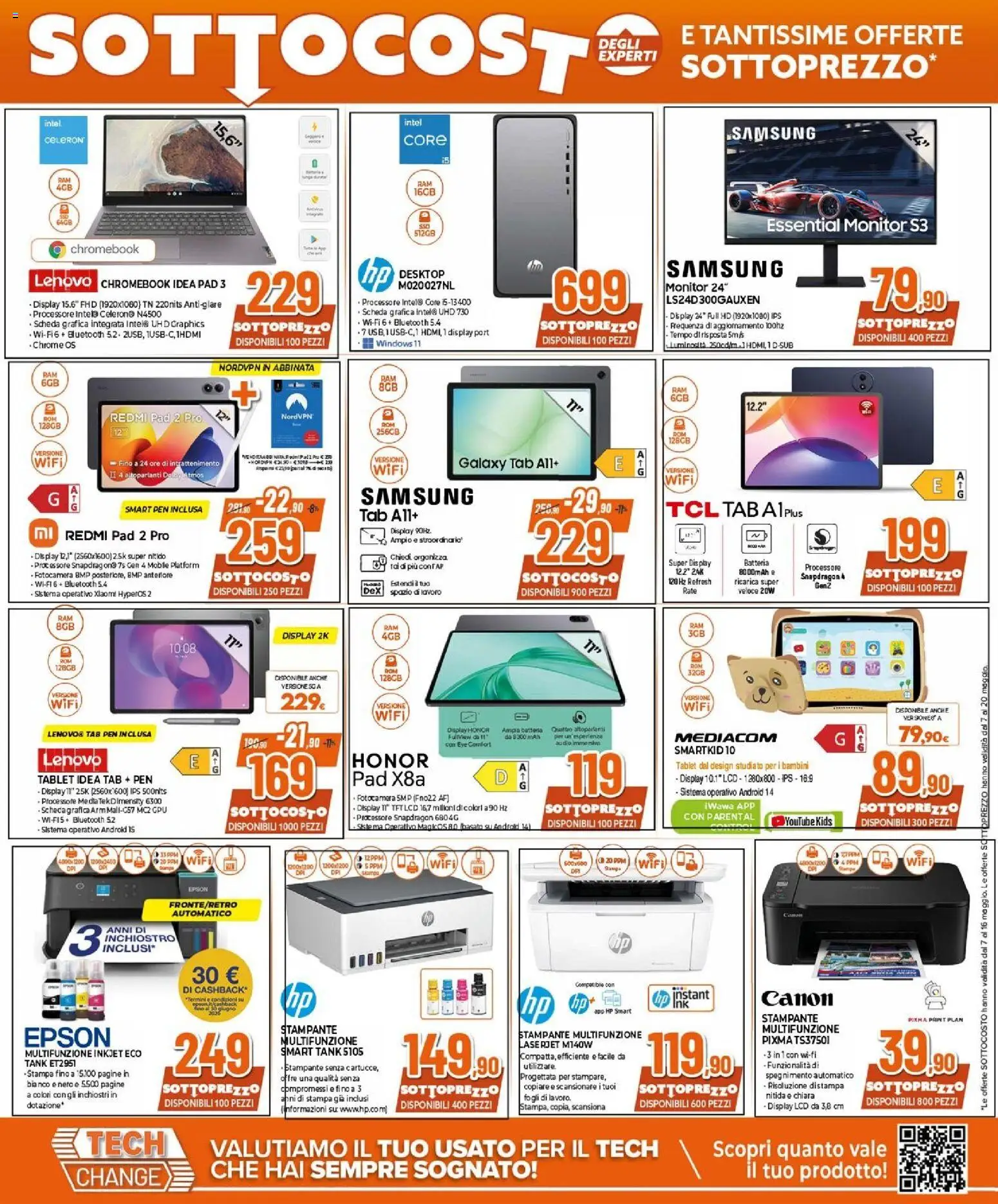 Volantino Expert del 07.05.2026 | Pagina: 16 | Prodotti: Mobile, Stampante, Batteria, Samsung