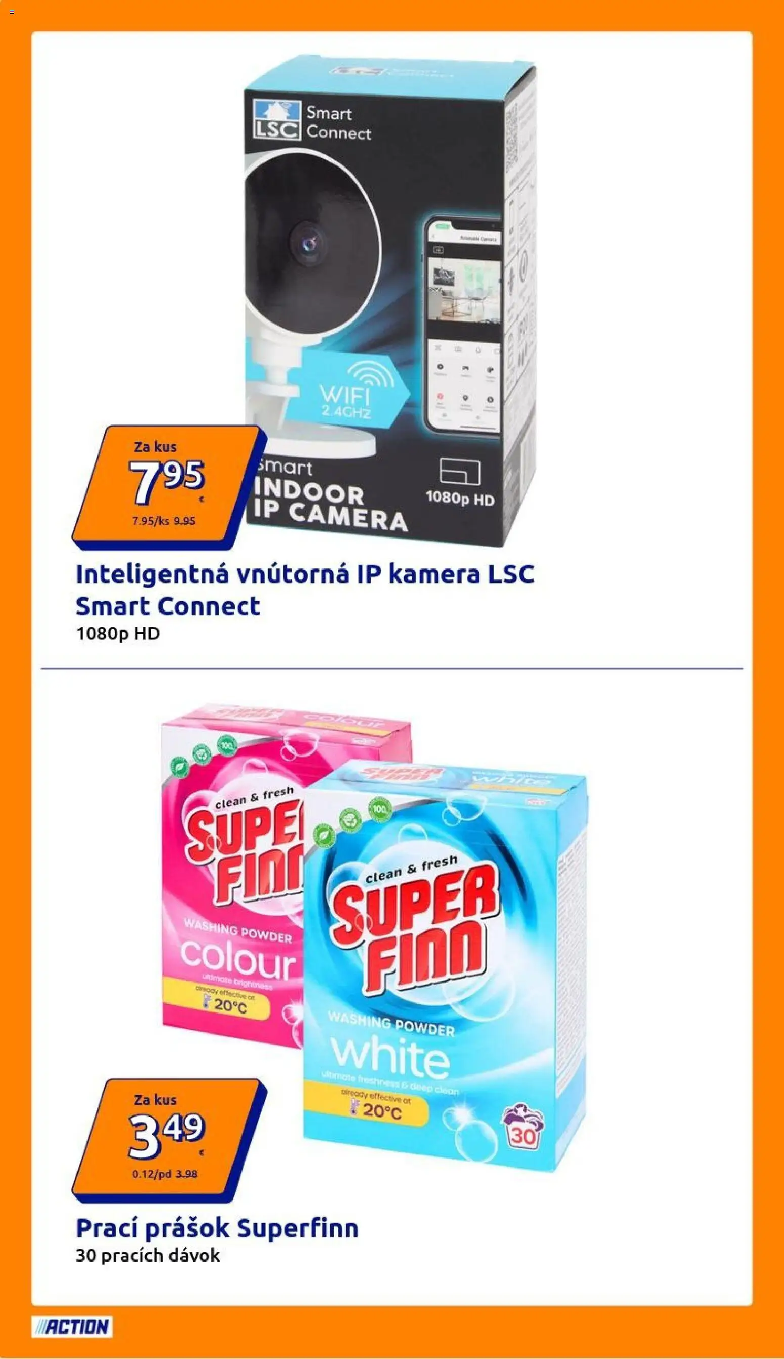 Nové Action akcie – leták je platný od 01.07.2026 | Strana: 6 | Produkty: Prací prášok, Kamera