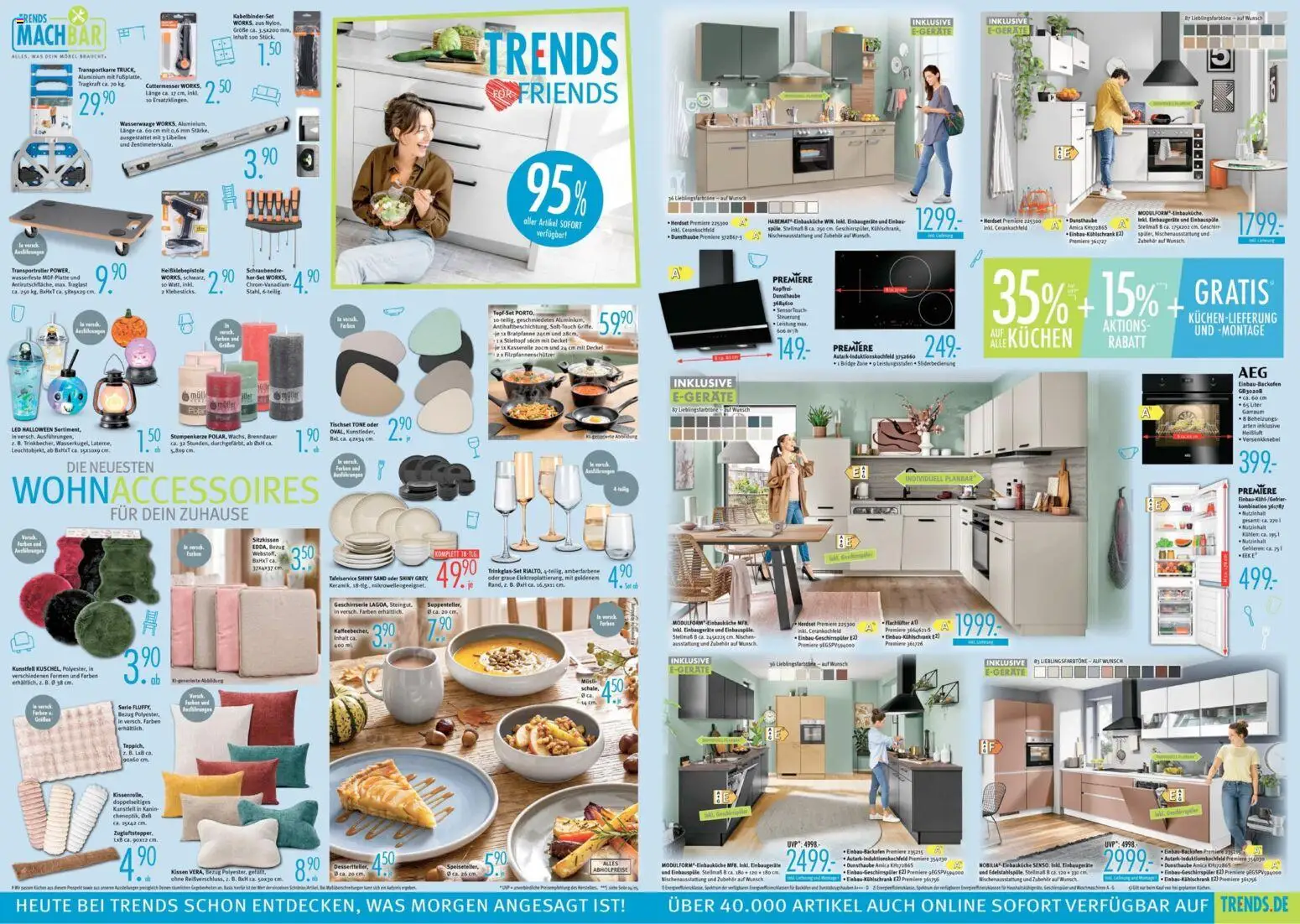 Trends Prospekt – gültig ab 26.09.2026 | Seite: 4 | Produkte: Geschirrspüler, Einbauküche, Kissen