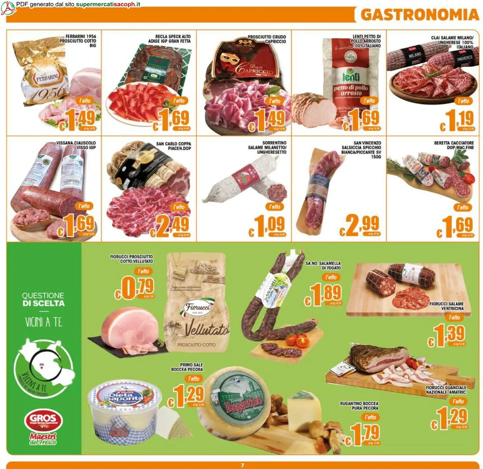 Volantino Sacoph del 23/09/2026 | Pagina: 7 | Prodotti: Prosciutto Crudo, Pollo, Prosciutto, Fegato