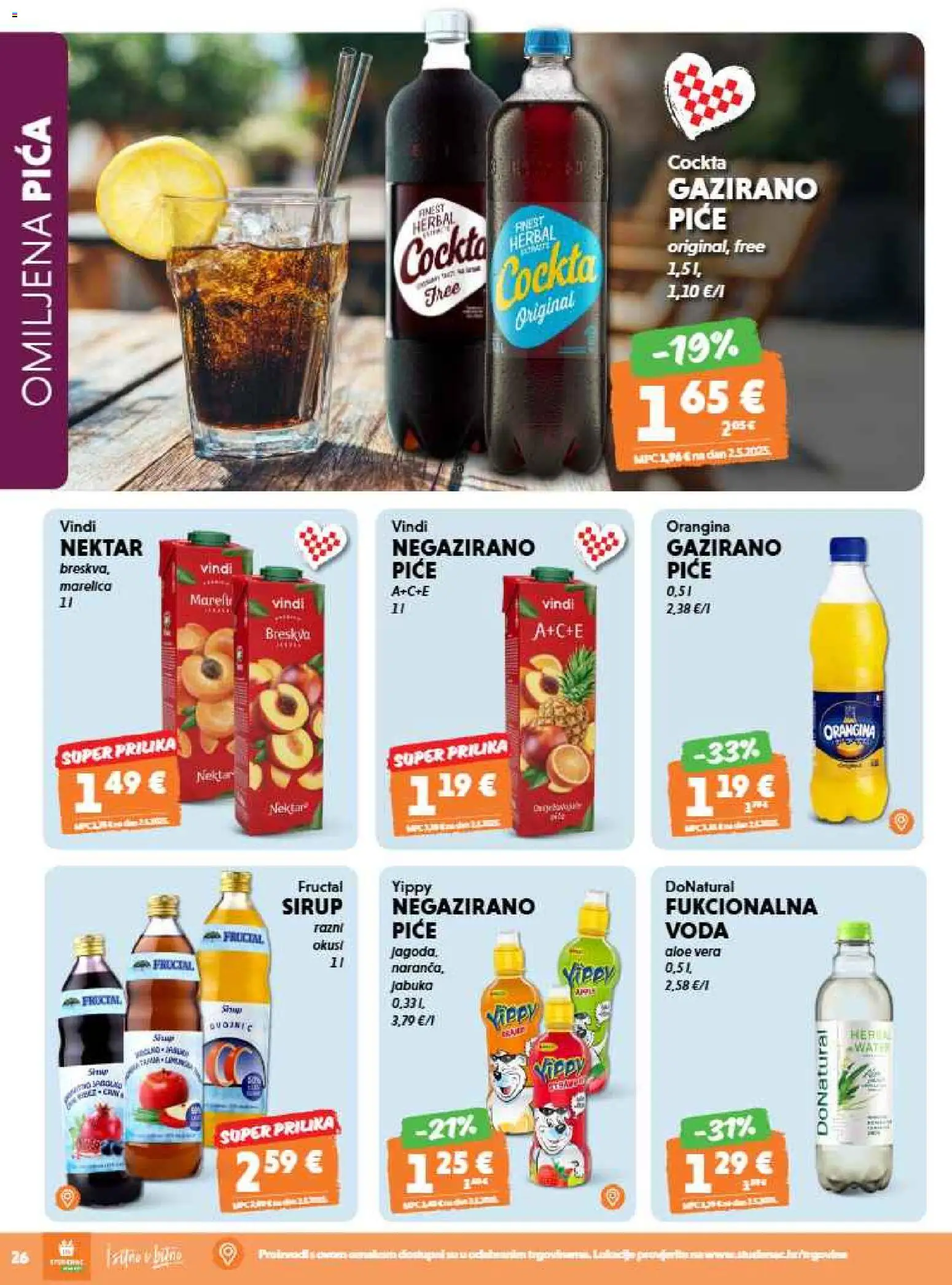 Studenac katalog | vrijedi od 20.05.2026 | Stranica: 26 | Proizvodi: Pica, Voda, Breskva, Sirup