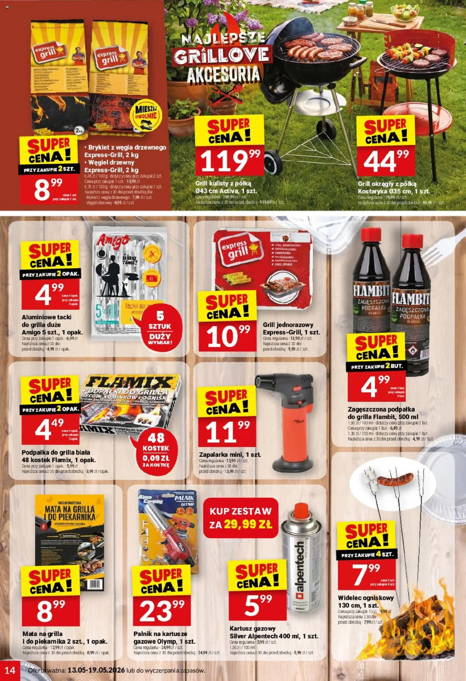 Twój Market gazetka od 13.05.2026 | Strona: 14 | Produkty: Grill, Półka, Grill jednorazowy