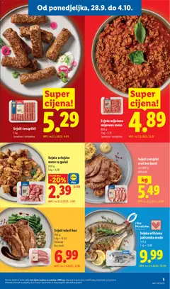 Svježi svinjski vrat bez kosti, cca 800 g Odrezak - Pregled kataloga iz trgovine Lidl, vrijedi od 28.09.2026 | Stranica: 5