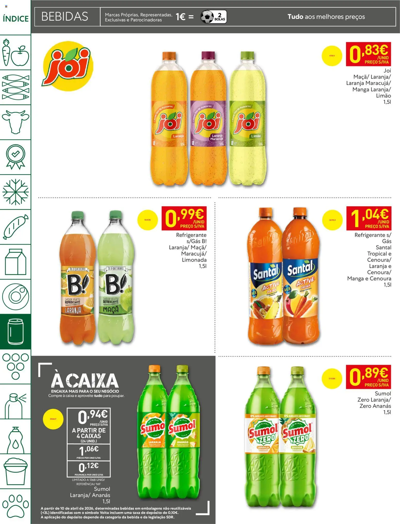 Recheio folheto │ válido de 05.05.2026 | Página: 32 | Produtos: Refrigerante, Caixa, Sumo, Cenoura