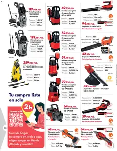 Vista previa BricoCentro folleto válido desde el 23.03.2026 | Página: 48 | Productos: Hidrolimpiadora, Peso, Aspirador, Batería