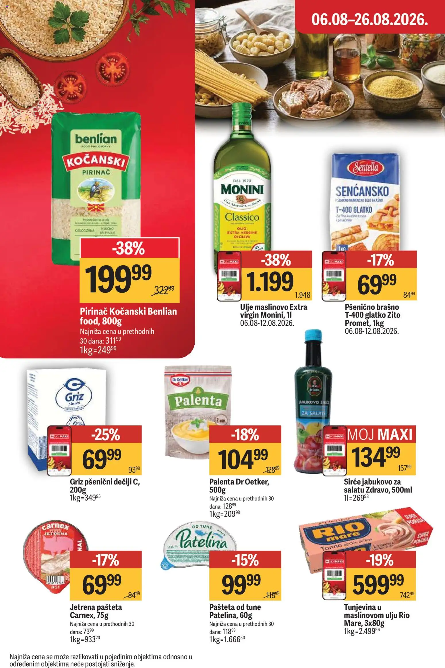 Maxi katalog - važi od 13.08.2026 | Strana: 24 | Proizvode: Palenta, Brašno, Ulje, Sirće