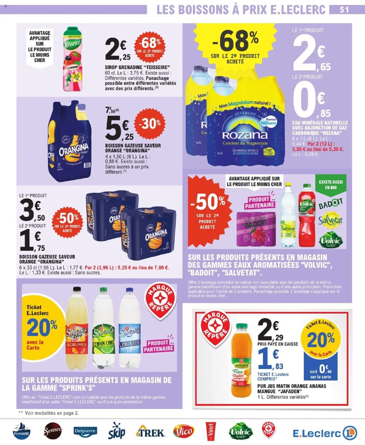 {H1} | Page: 51 | Produits: Badoit, Salvetat, Senseo, Limonade