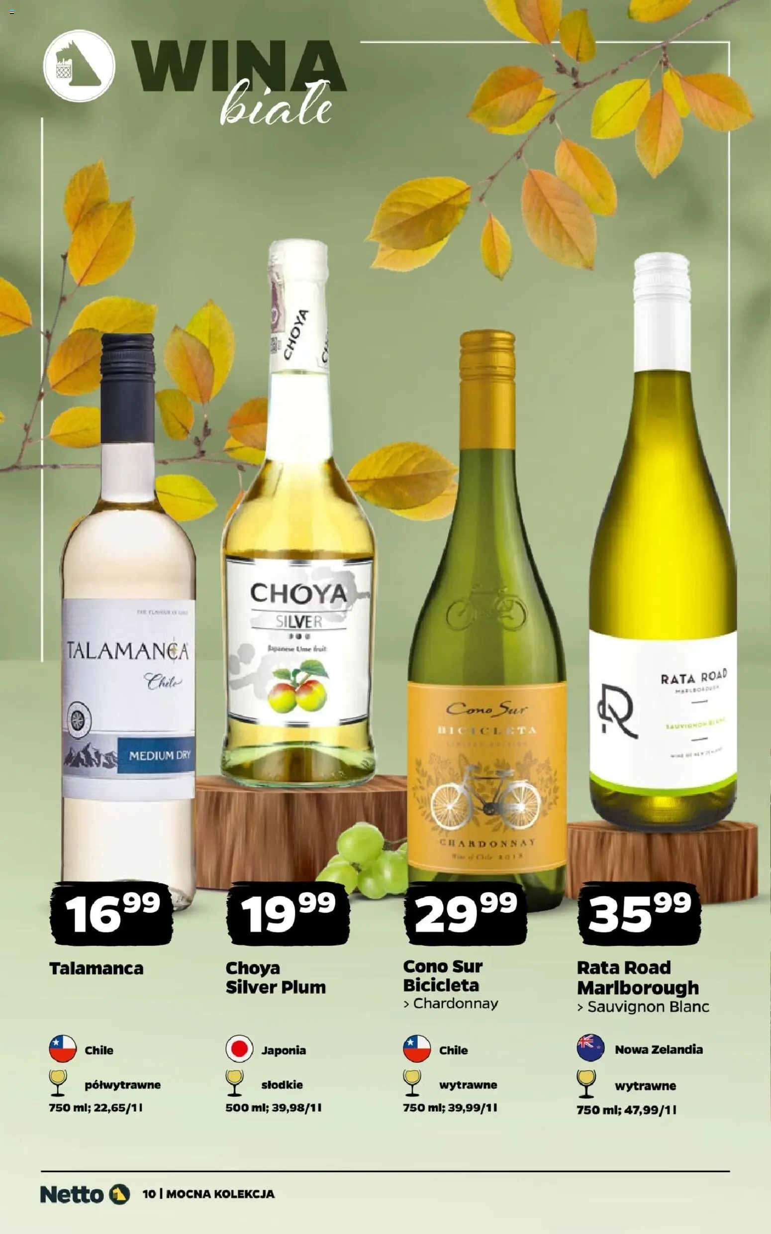Netto gazetka - Wina od 28.09.2026 | Strona: 10 | Produkty: Wina białe, Chardonnay, Sauvignon Blanc