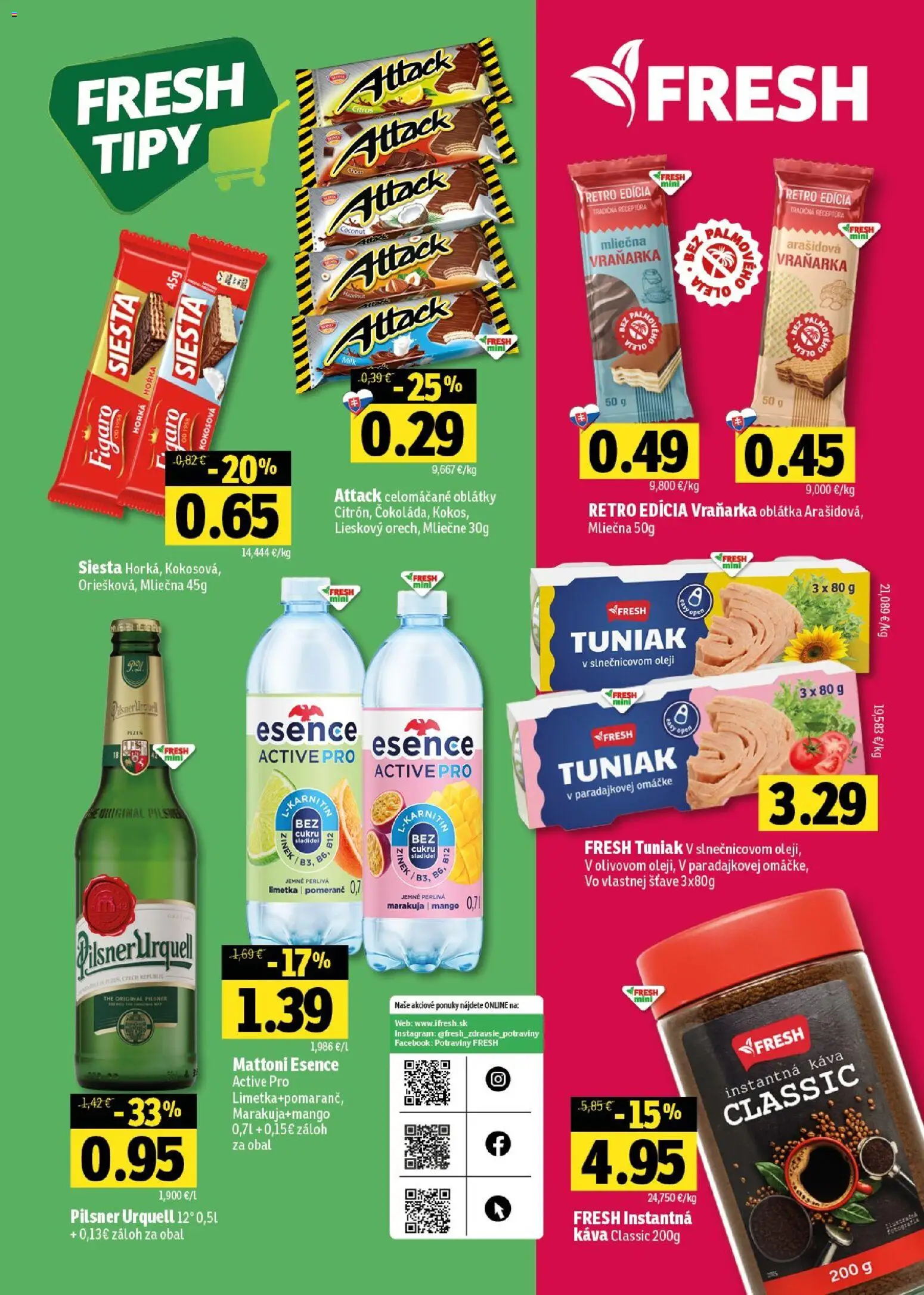 Nové Fresh akcie – leták je platný od 24.09.2026 | Strana: 44 | Produkty: Limetka, Tuniak, Instantná káva, Mango