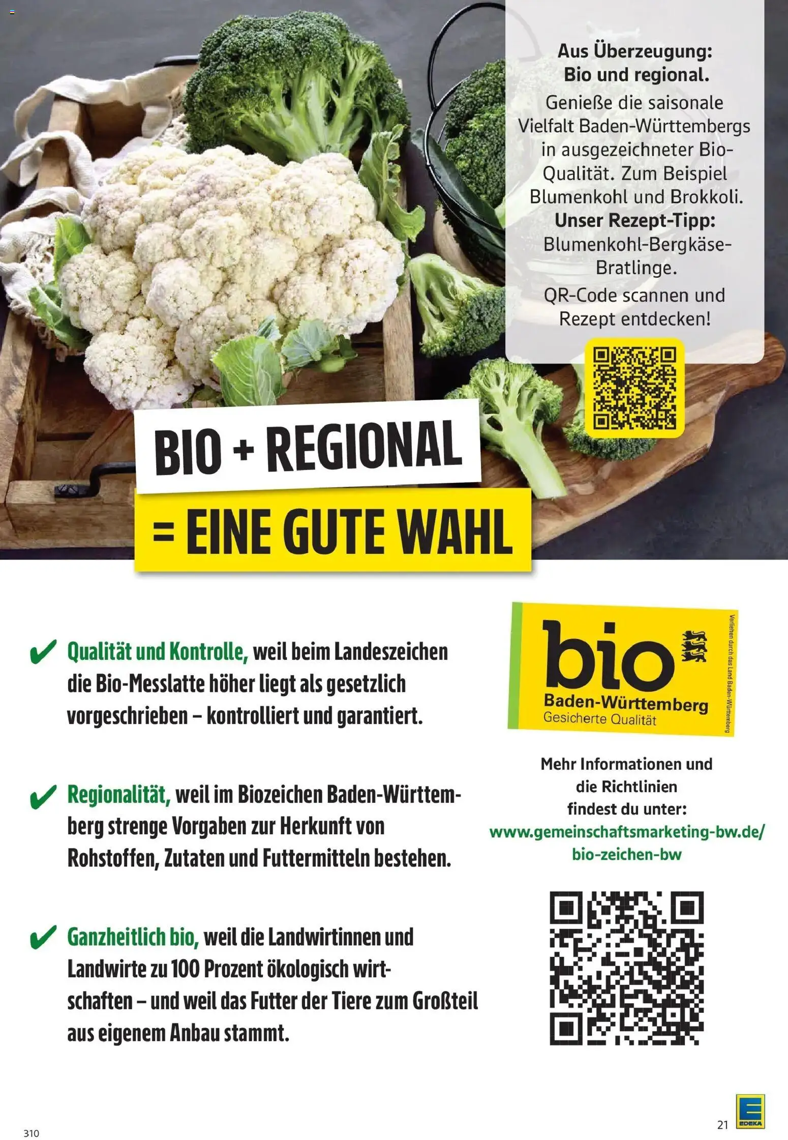 Edeka Prospekt Filderstadt-Bonlanden (ab 14.09.2026) » Angebote Online | Seite: 21 | Produkte: Blumenkohl