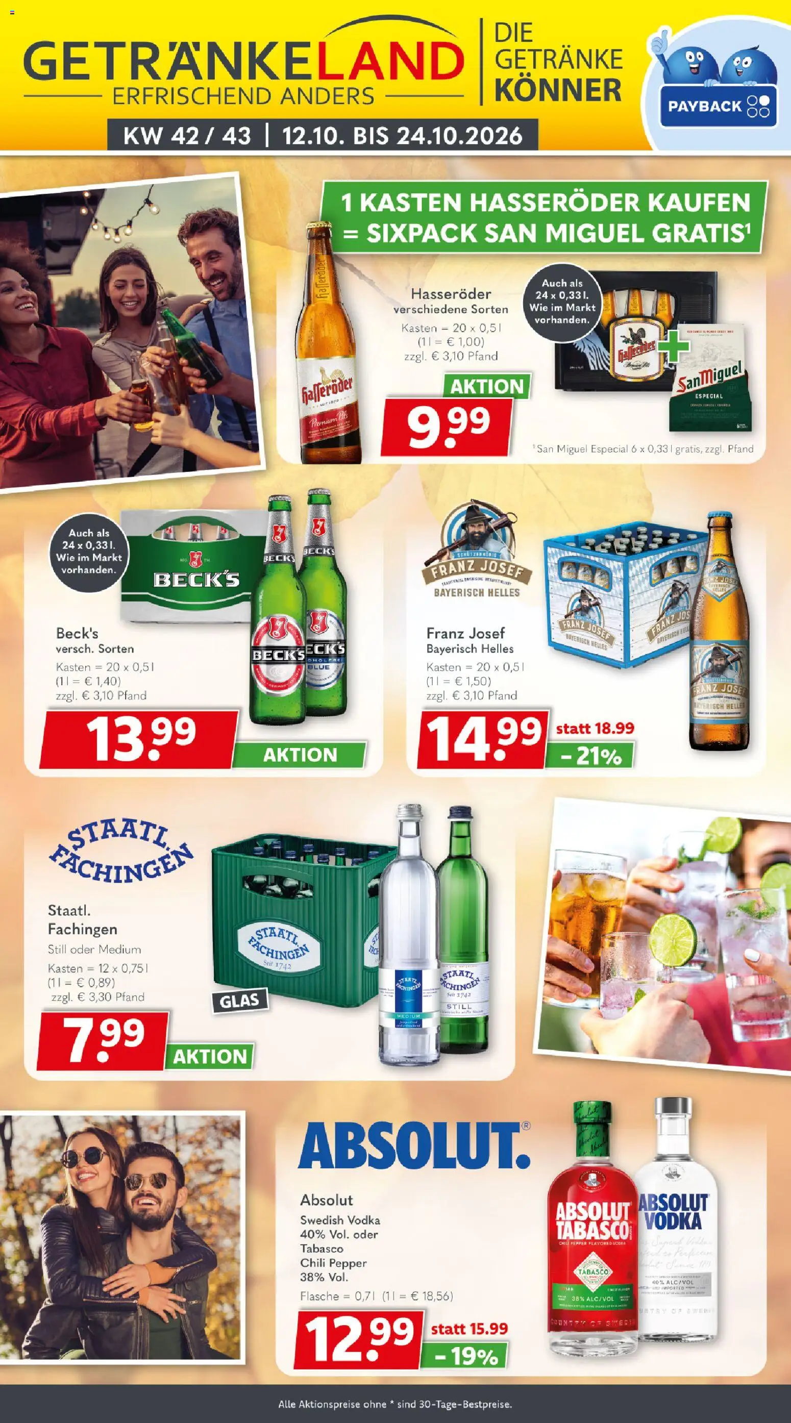 Getränkeland Prospekt Berlin - Brandenburg – gültig ab 12.10.2026 | Seite: 1 | Produkte: Chili, Vodka, Hasseröder