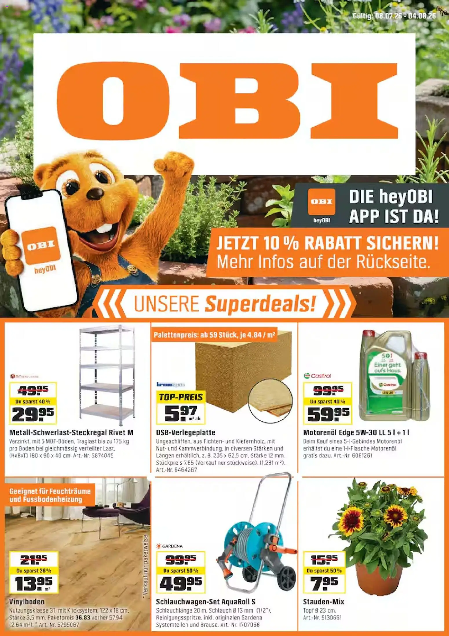 OBI aktionen – gültig ab 08.07.2026 | Seite: 1