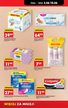 Pogląd oferty "Chusteczki nawilżane Dada Aqua, 9x52 szt., Chusteczki nawilżane Dada Aqua, 9x52 szt." - ważna od 03.06.2026 | Strona: 47 | Produkty: Tampony, Podpaski always, Podpaski, Płatki kosmetyczne