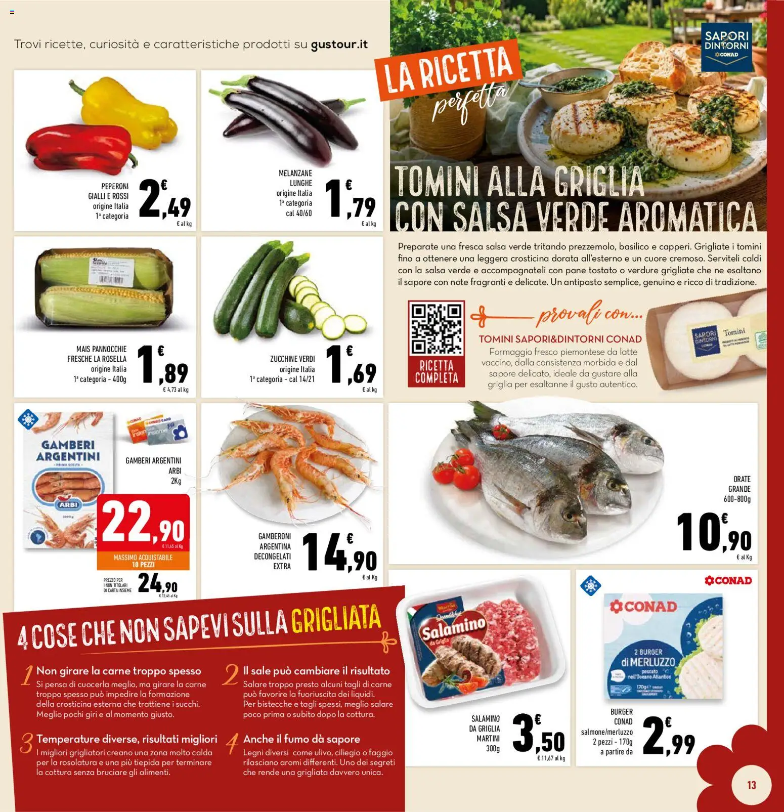 Volantino Conad del 29/07/2026 | Pagina: 13 | Prodotti: Peperoni, Salsa, Sale, Griglia