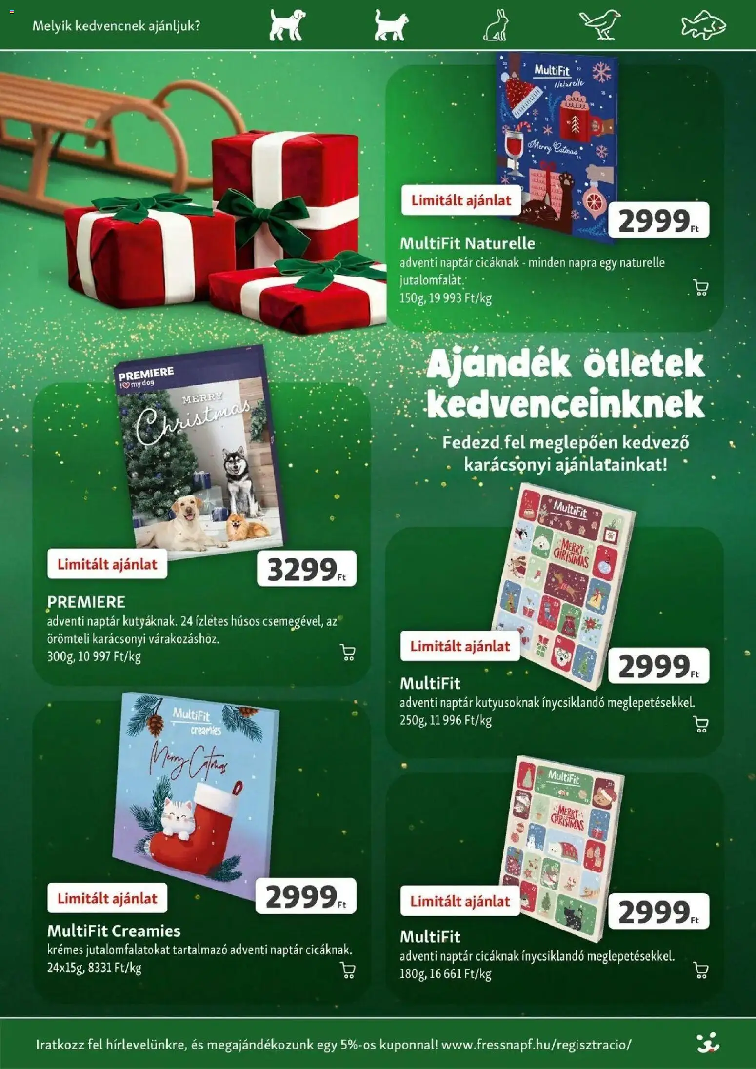 Fressnapf aktuális akciós újság - 2026.10.08. -tól/töl > akció, lapozható szórólap 🛍️ | Oldal: 7 | Termékek: Adventi naptár