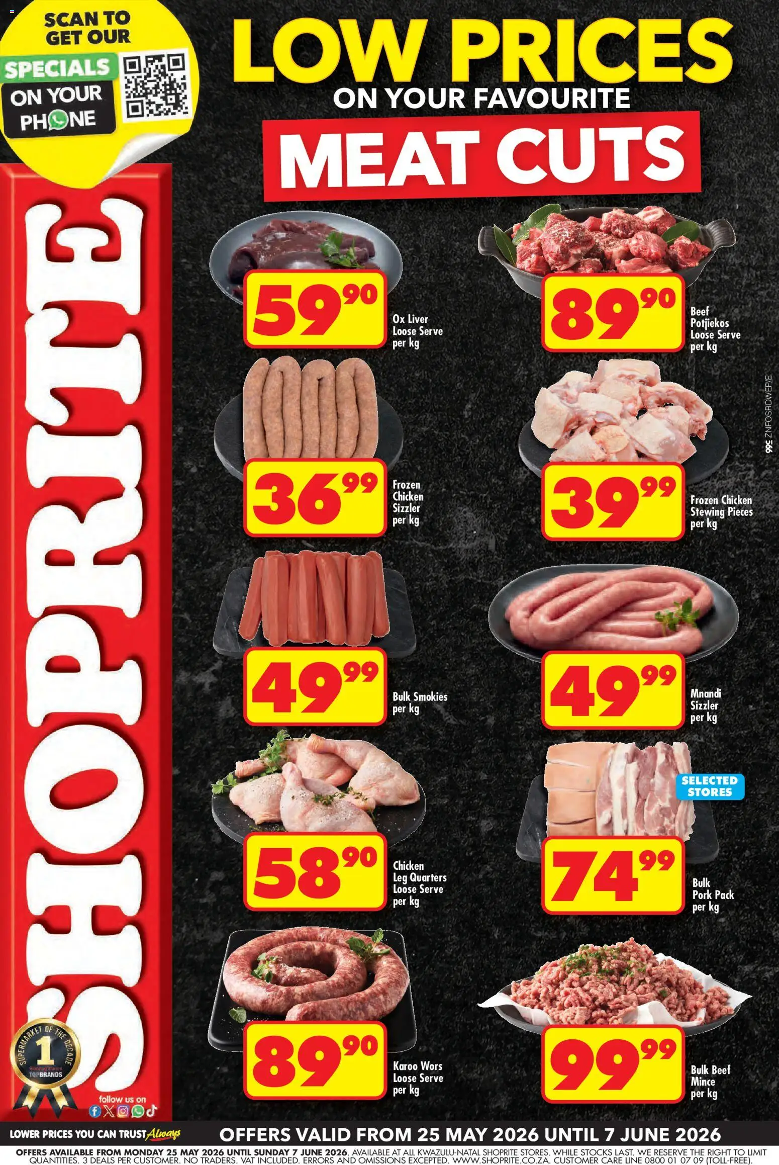 New Shoprite catalogue – valid from 25.05.2026 | Page: 1 | Products: Phone, Drone, Pork, Stock