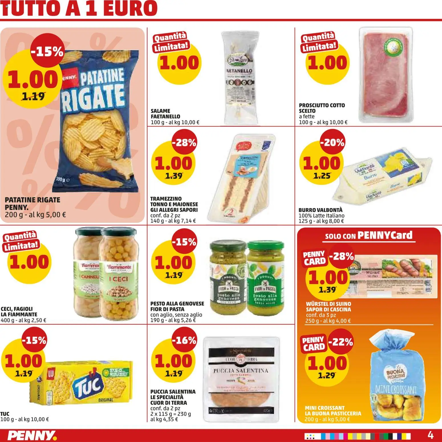 Volantino PENNY del 13/08/2026 | Pagina: 4 | Prodotti: Ceci, Fagioli, Prosciutto, Aglio