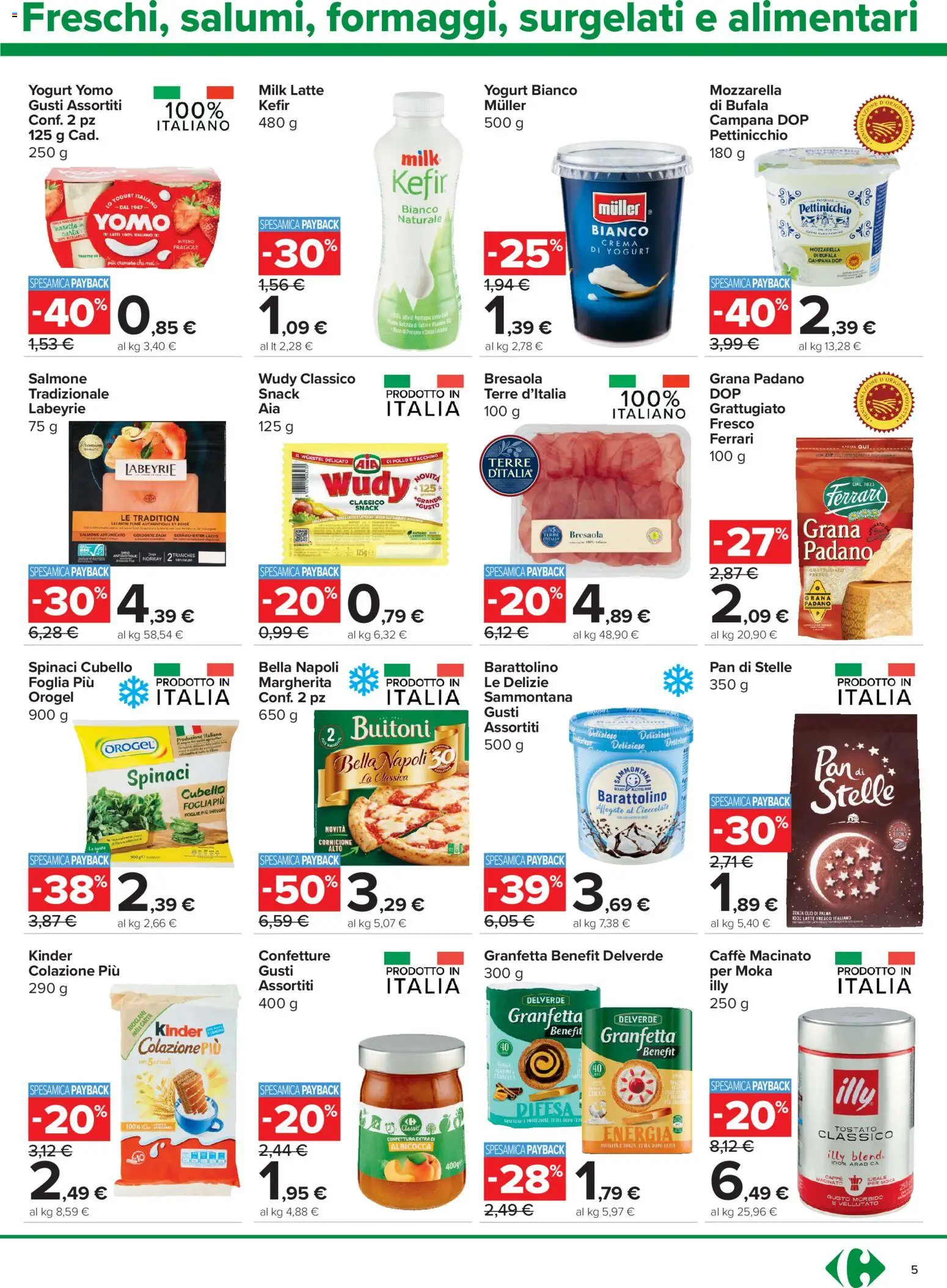 Volantino Carrefour del 02/07/2026 | Pagina: 5 | Prodotti: Yogurt, Cioccolato, Pollo, Tacchino
