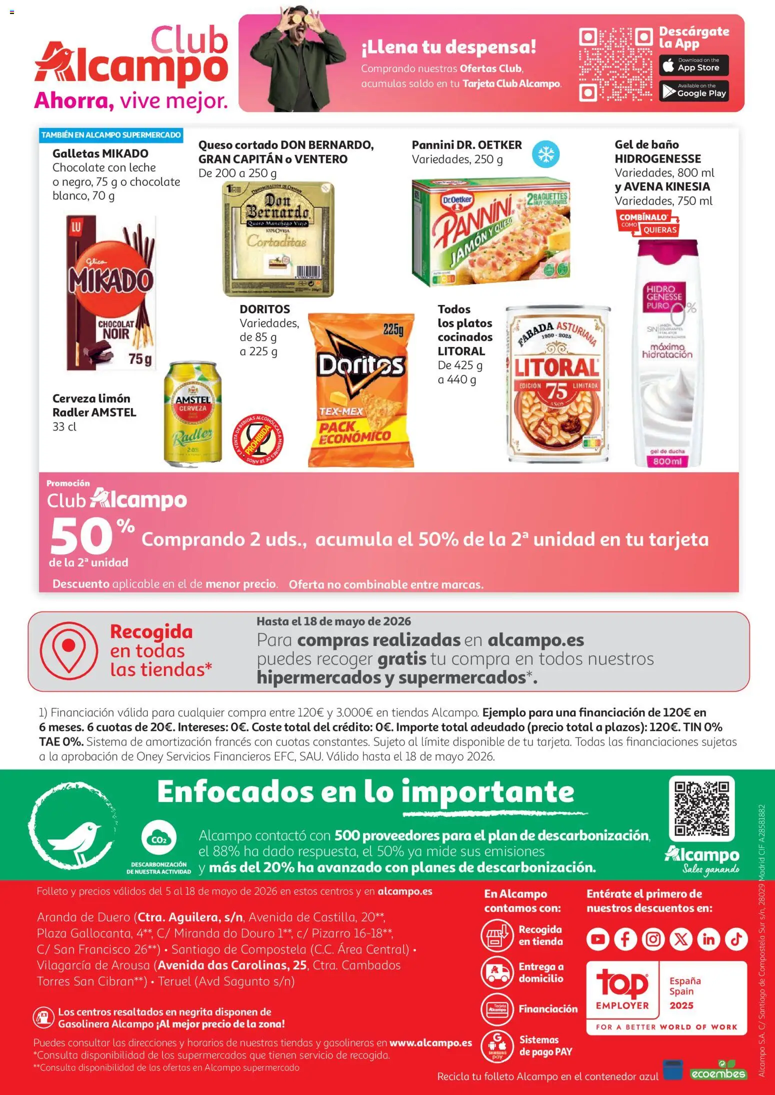 Alcampo HP Unico │ válido desde el 05.05.2026 | Página: 24 | Productos: Leche, Chocolate con leche, Baño, Ducha