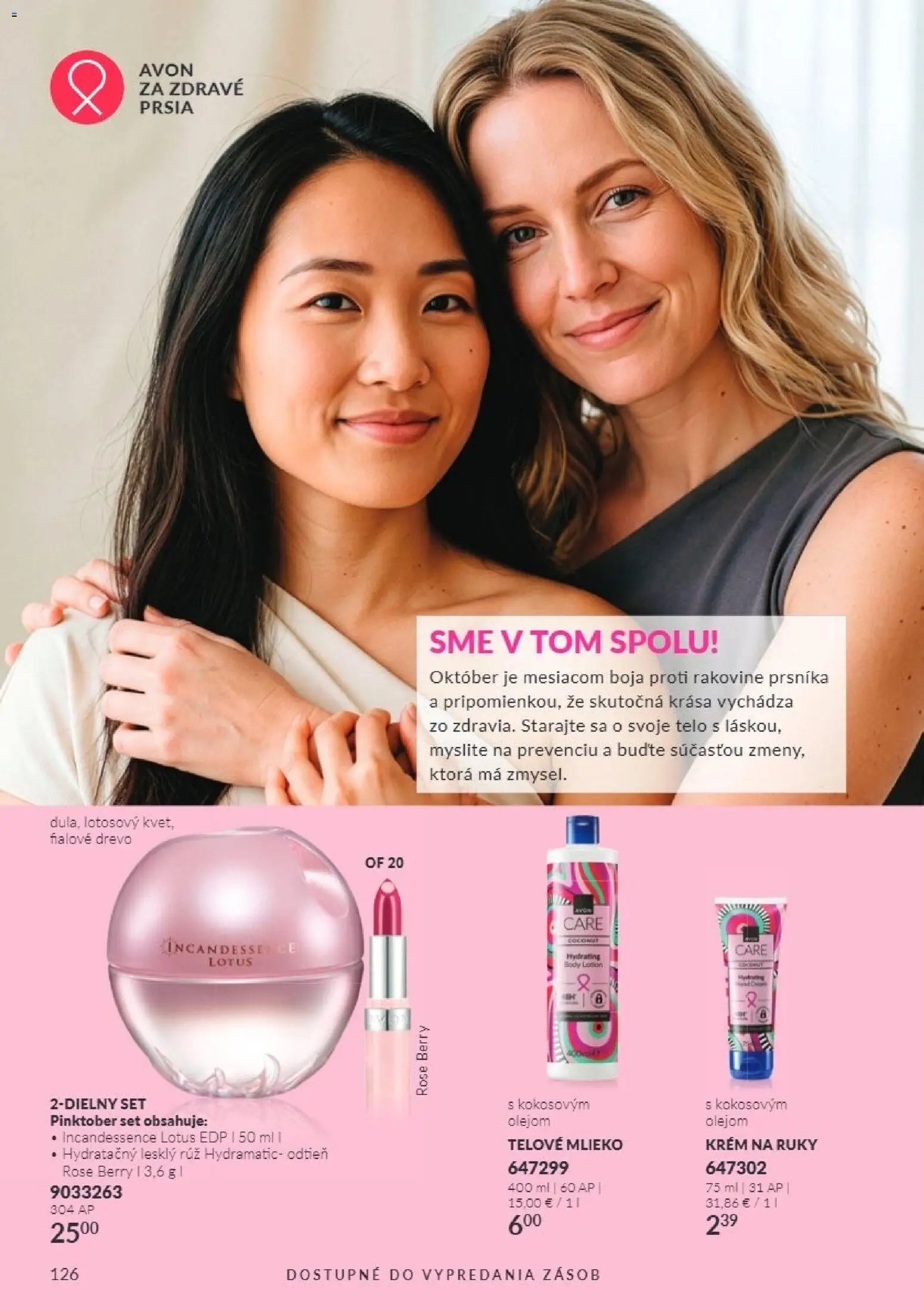 Nové Avon akcie – leták je platný od 01.10.2026 | Strana: 126 | Produkty: Lotus, Telové mlieko, Krém na ruky, Krém