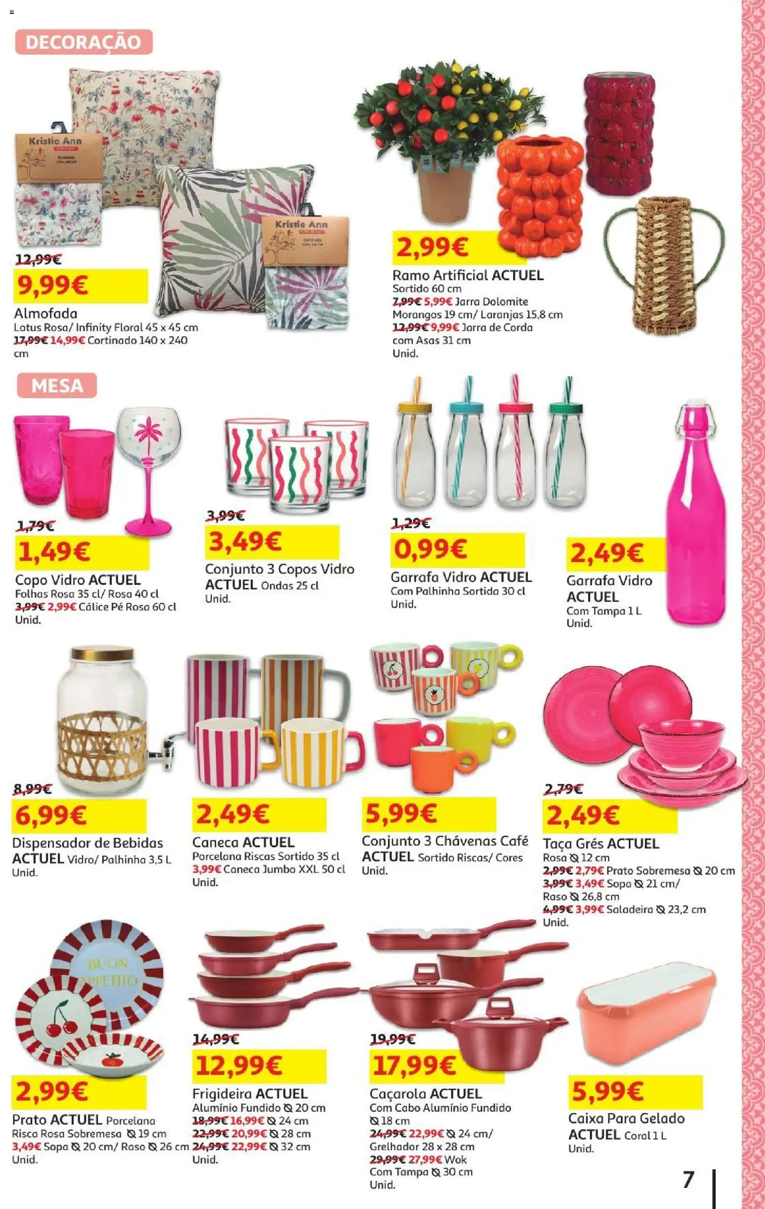 Auchan - Férias de Verão  Casa Verão │ válido de 22/07/2026 | Página: 7 | Produtos: Copos, Cabo, Corda, Caneca