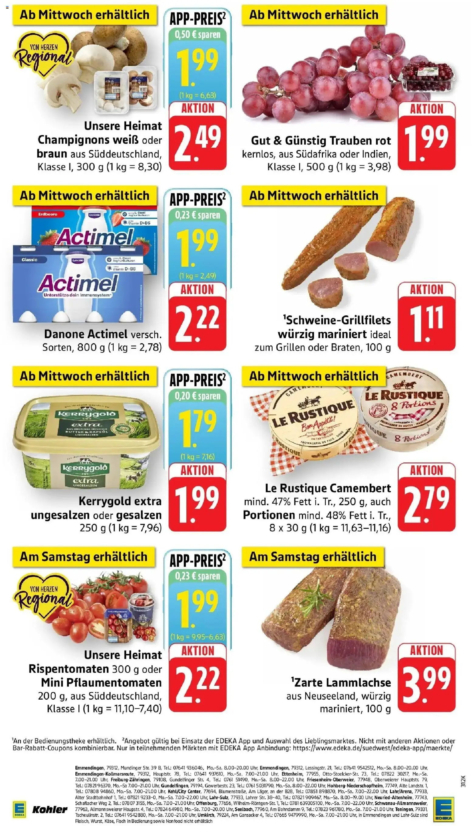 Edeka prospekt Ettenheim	 – gültig ab 10.05.2026 | Seite: 46 | Produkte: Grill, Actimel, Fisch, Champignons