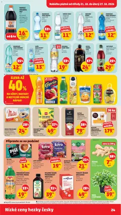 Náhled letáku MINERÁLNÍ VODA MATTONI IMUNO, pomeranč, jahodka, kiwi a ananas 0,7 l od 21.10.2026 | Strana: 24