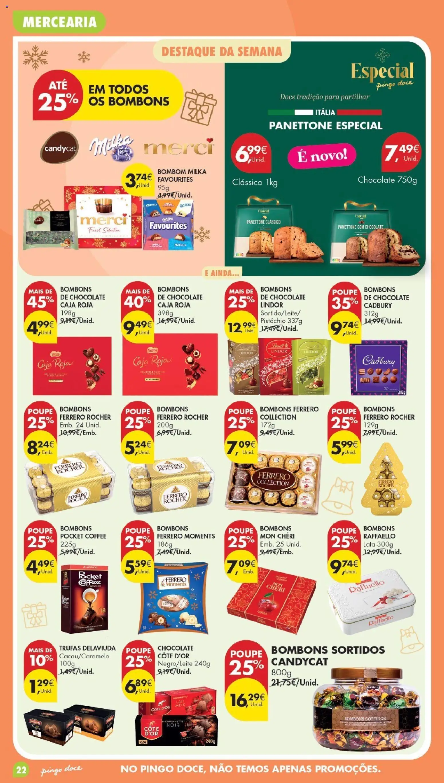 Pingo Doce folheto Poupe Esta Semana Madeira │ válido de 27/10/2026 | Página: 22 | Produtos: Mercearia, Bombom, Ferrero rocher, Lindor