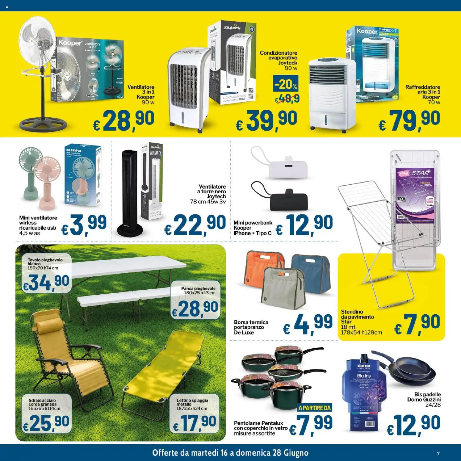Volantino Qui Discount del 16.06.2026 | Pagina: 7 | Prodotti: Iphone, Borsa termica, USB, Stendino