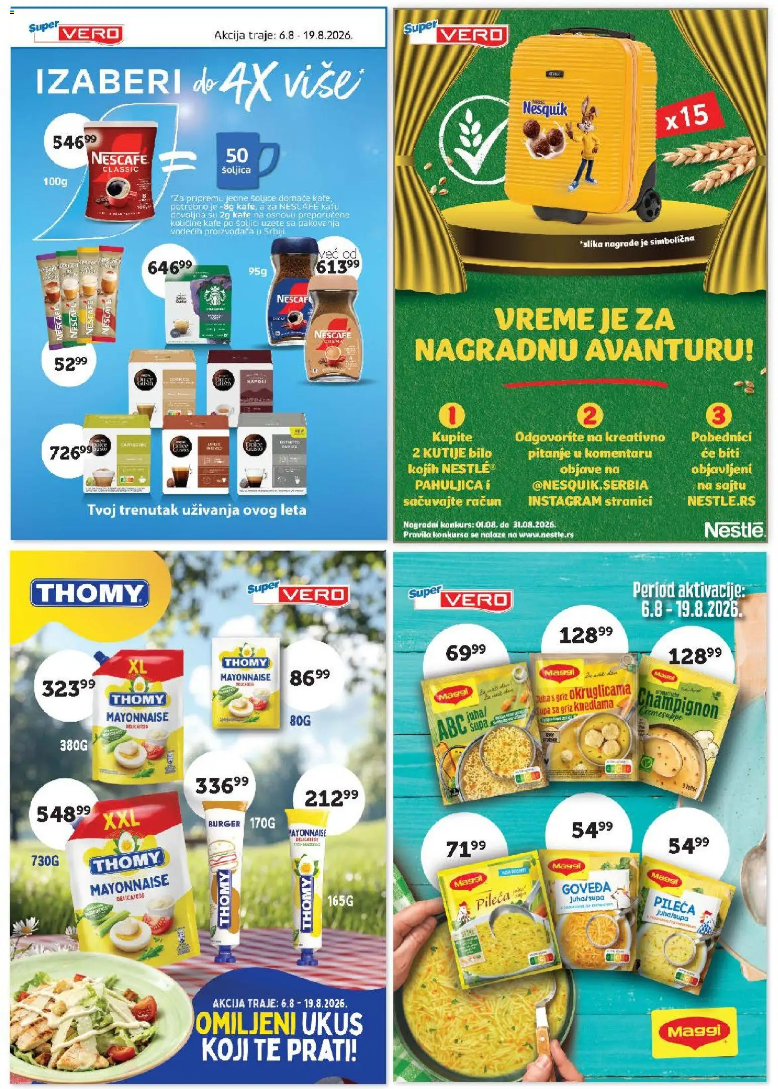 SuperVERO katalog - važi od 06.08.2026 | Strana: 15 | Proizvode: Burger, Nescafé, Nesquik