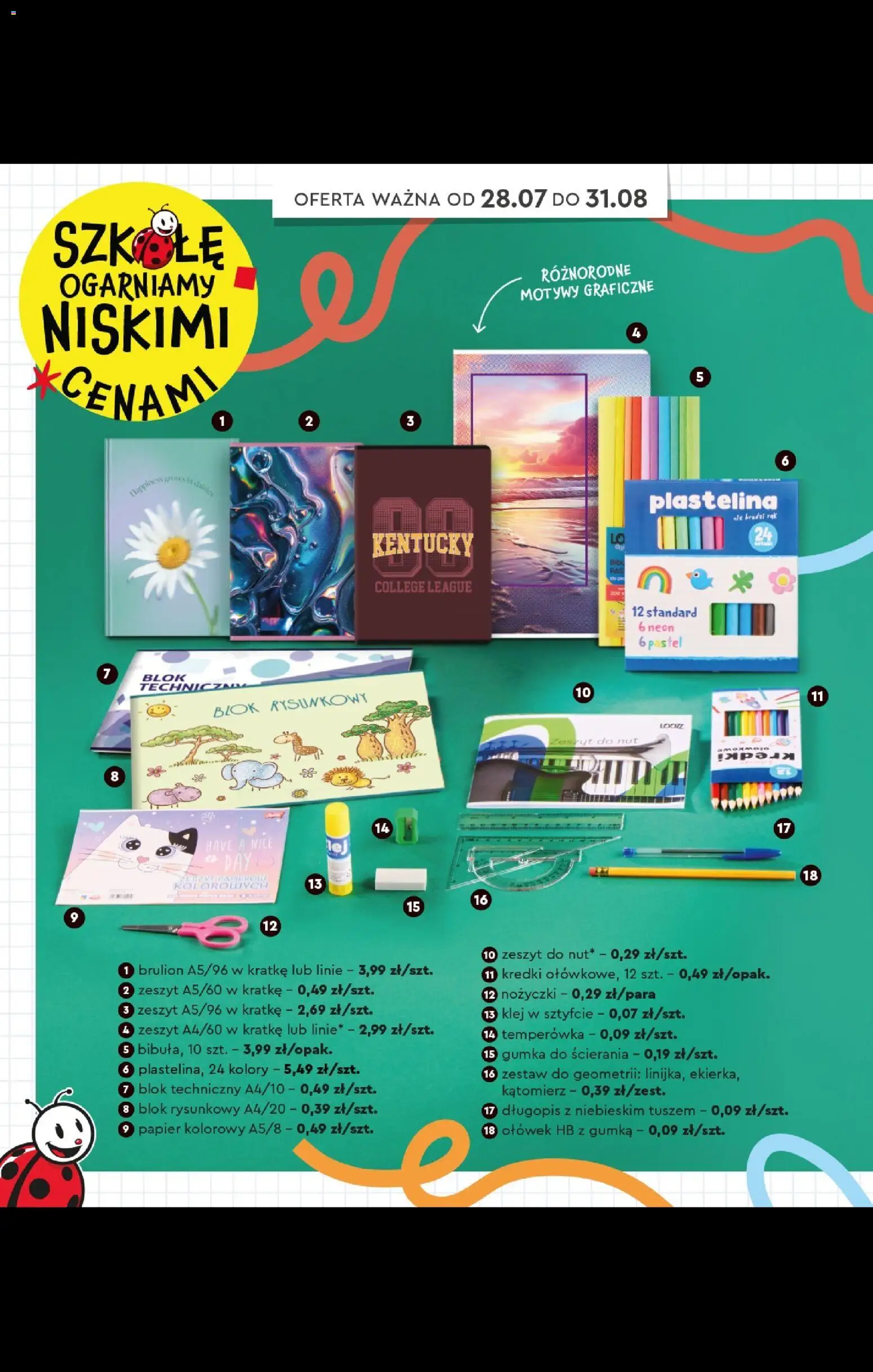 Biedronka Polsko leták - Hity i inspiracje od 27.07.2026 | Strana: 4 | Produkty: Blok, Plastelína