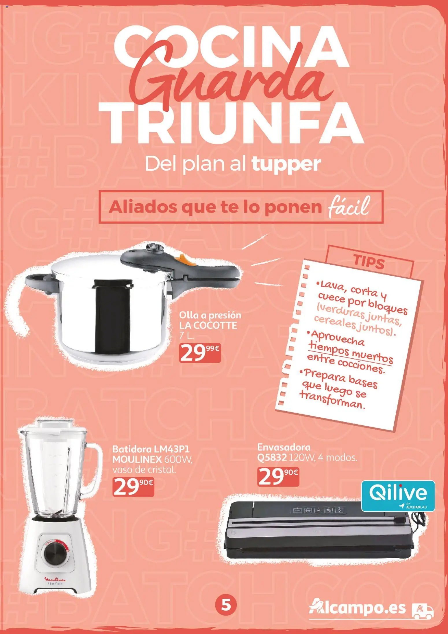 Alcampo - Batchcooking 2026 │ válido desde el 15.01.2026 | Página: 5 | Productos: Cereales, Té, Cocina, Batidora