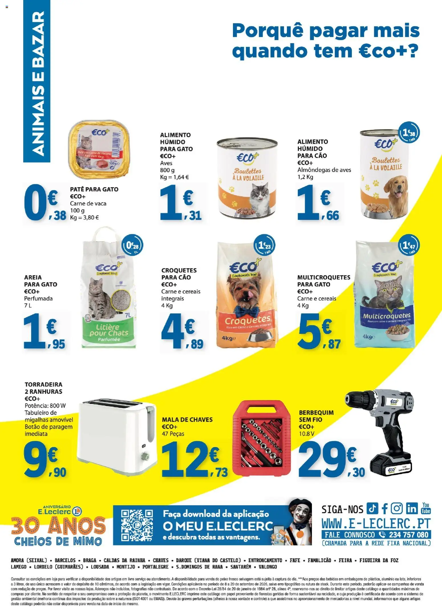 E.Leclerc - Folheto Especial Eco e Marca Guia │ válido de 08/09/2026 | Página: 9 | Produtos: Areia, Torradeira, Carne de vaca, Peixe