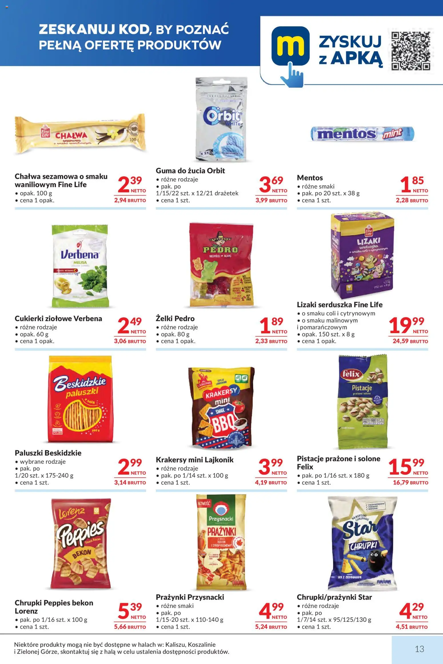 Makro gazetka od 09.06.2026 | Strona: 13 | Produkty: Syrop, Chrupki, Bekon, Guma do żucia