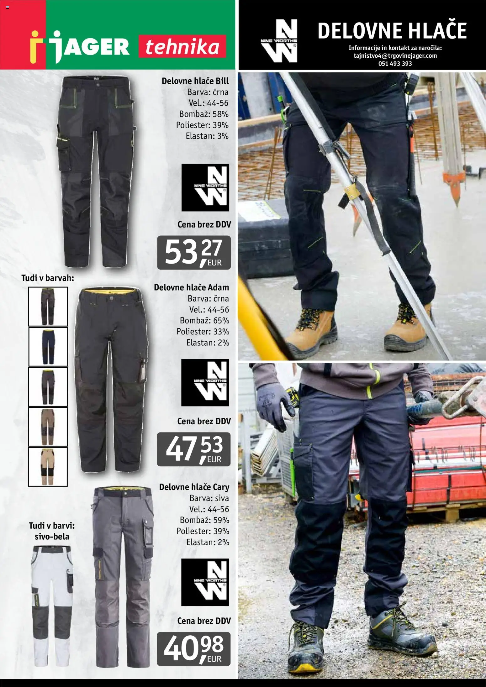 Novi Jager katalog ponudbe – veljaven od 01.10.2026 | Stran: 2 | Izdelki: Barva, Hlace