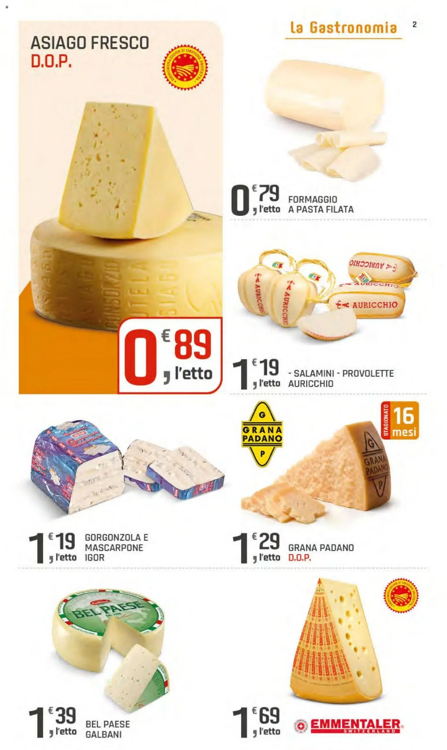 Volantino DOK del 23/07/2026 | Pagina: 2 | Prodotti: Formaggio, Pasta, Mascarpone, Gorgonzola