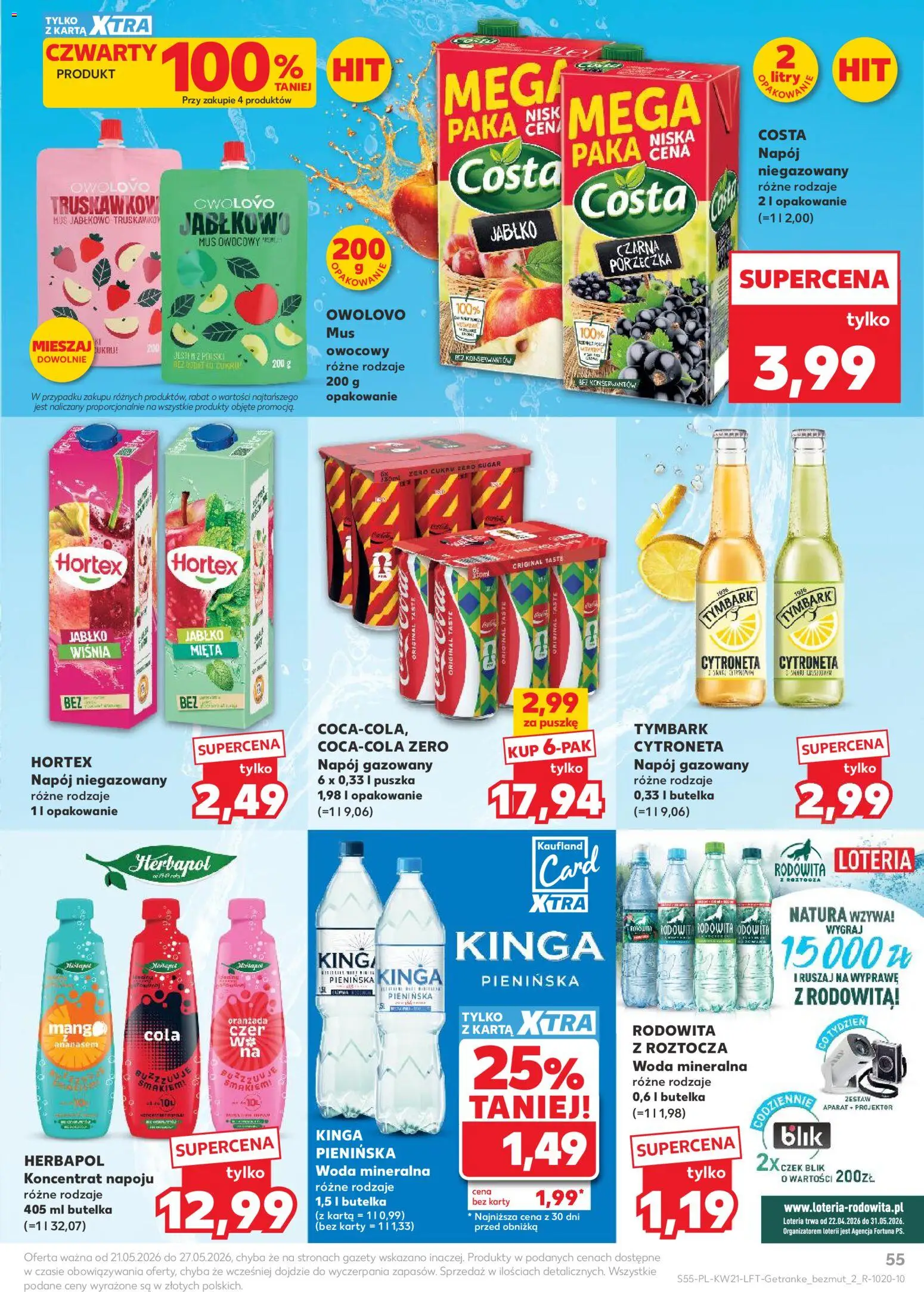 Kaufland Polsko leták od 21.05.2026 | Strana: 55 | Produkty: Projektor, Karty, Cola