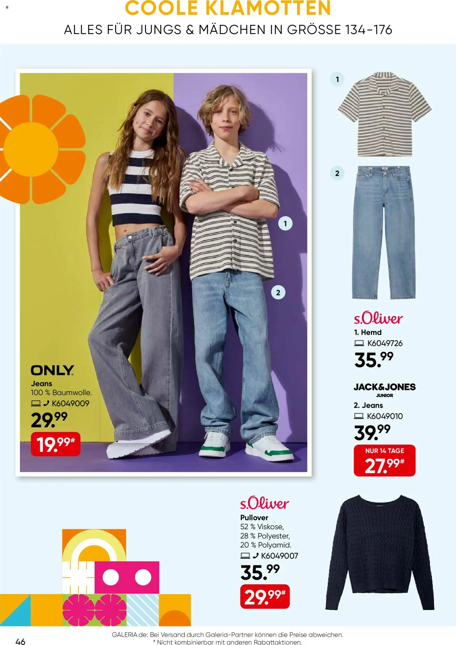 Galeria Karstadt Kaufhof Prospekt – gültig ab 02.09.2026 | Seite: 46 | Produkte: Hemd, Pullover, Jeans