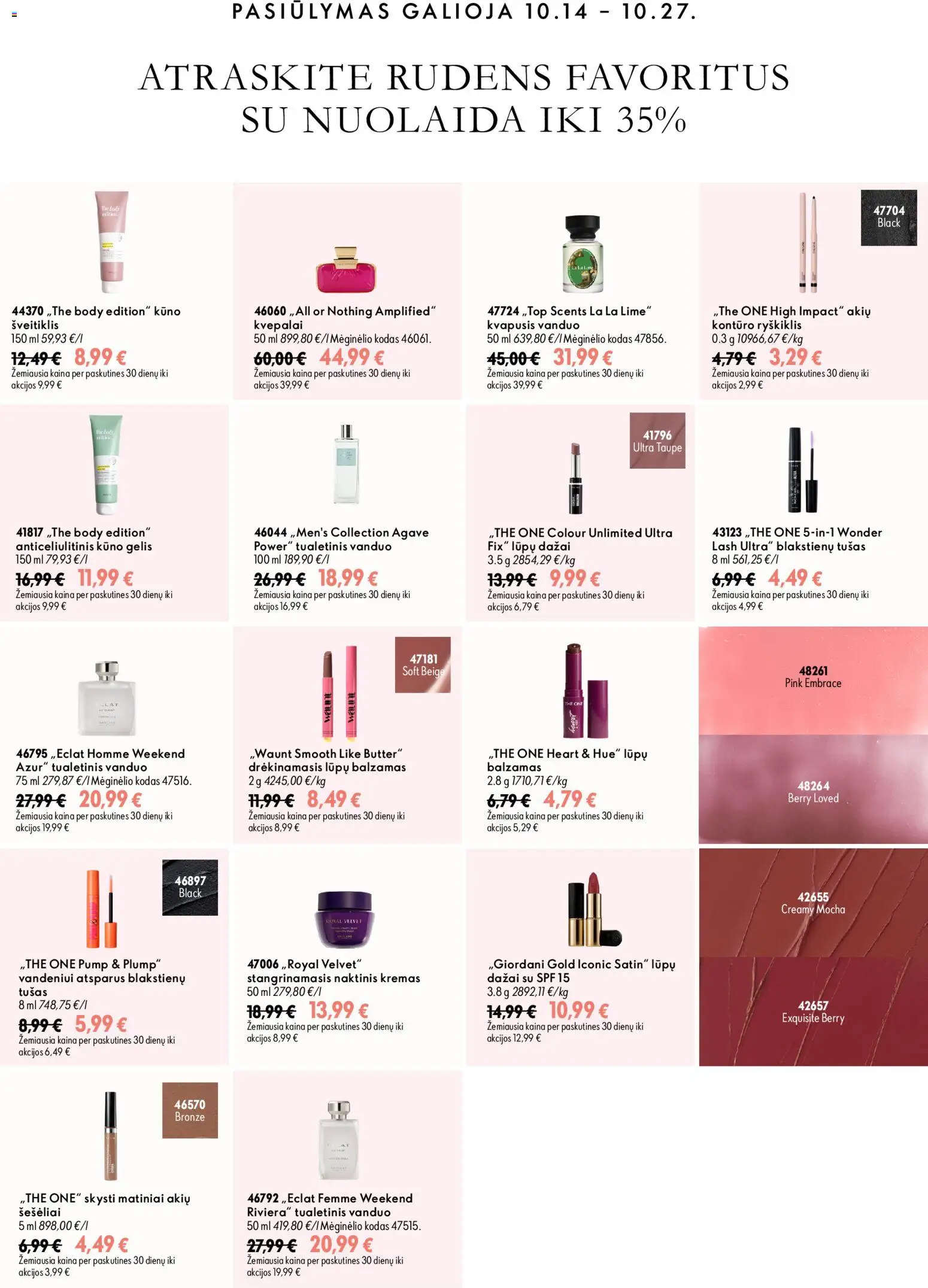 Oriflame akcijos nuo 2026.10.07 | Puslapis: 8 | Prekių: Vanduo, Tualetinis vanduo, Tušas, Kremas