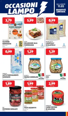 Anteprima del volantino LATTE PARZIALMENTE SCREMATO, 1 l valido a partire dal 11.05.2026 | Pagina: 13 | Prodotti: Cannellini, Pesto, Melanzane, Latte parzialmente scremato